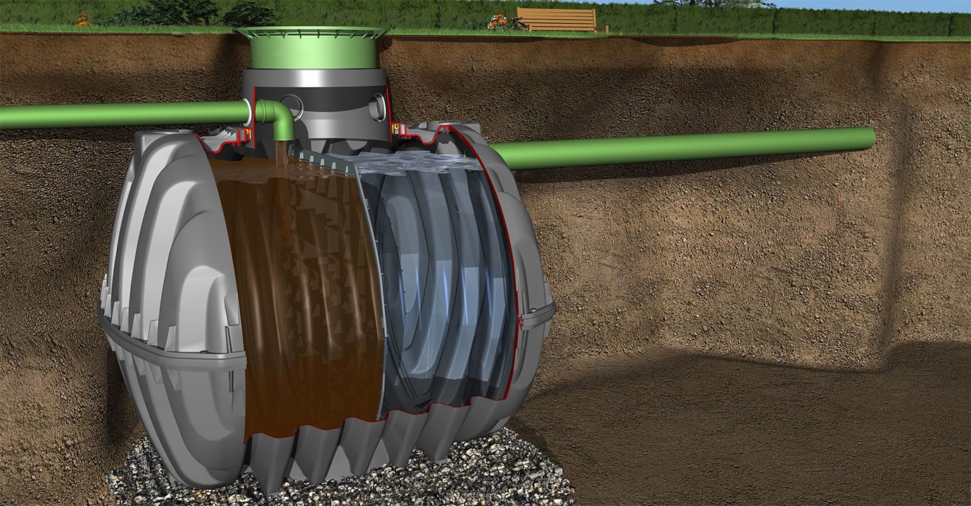 Septic tank system diagram